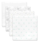 SwaddleDesigns Набор пеленок муслин 4 шт. - Goodnight Starshine, Sterling