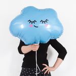 Шар (27''/69 см) Фигура, Облачко, Голубой, 1 шт. в упак.