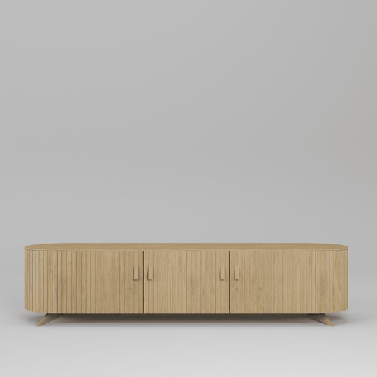 Тумба под телевизор Эклипс (натуральный дуб), 195x45x46 см