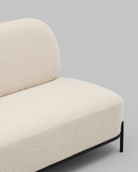 Диван Стоун new ткань букле молочный