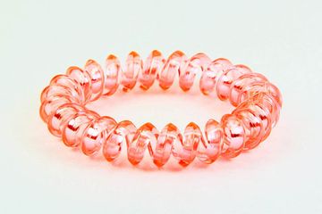 Резинка для волос "Спираль" (бледно-розовая)