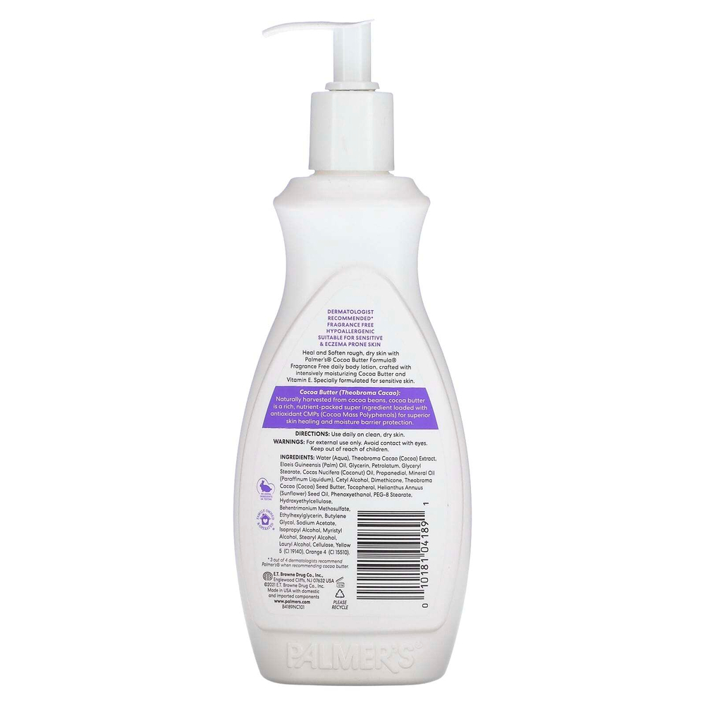 Palmer's, Cocoa Butter Formula, лосьон с маслом какао и витамином Е, ежедневное средство для кожи, без отдушки, 400 мл (13,5 жидк. унции)