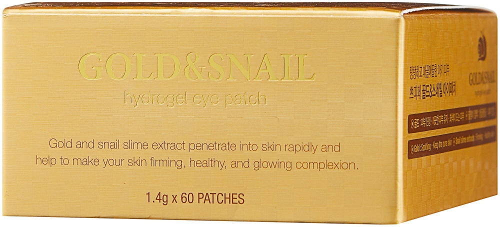 PETITFEE Набор патчей д/век гидрогелевые Золото/улитка Gold/Snail Hydrogel Eye Patch, 60 шт