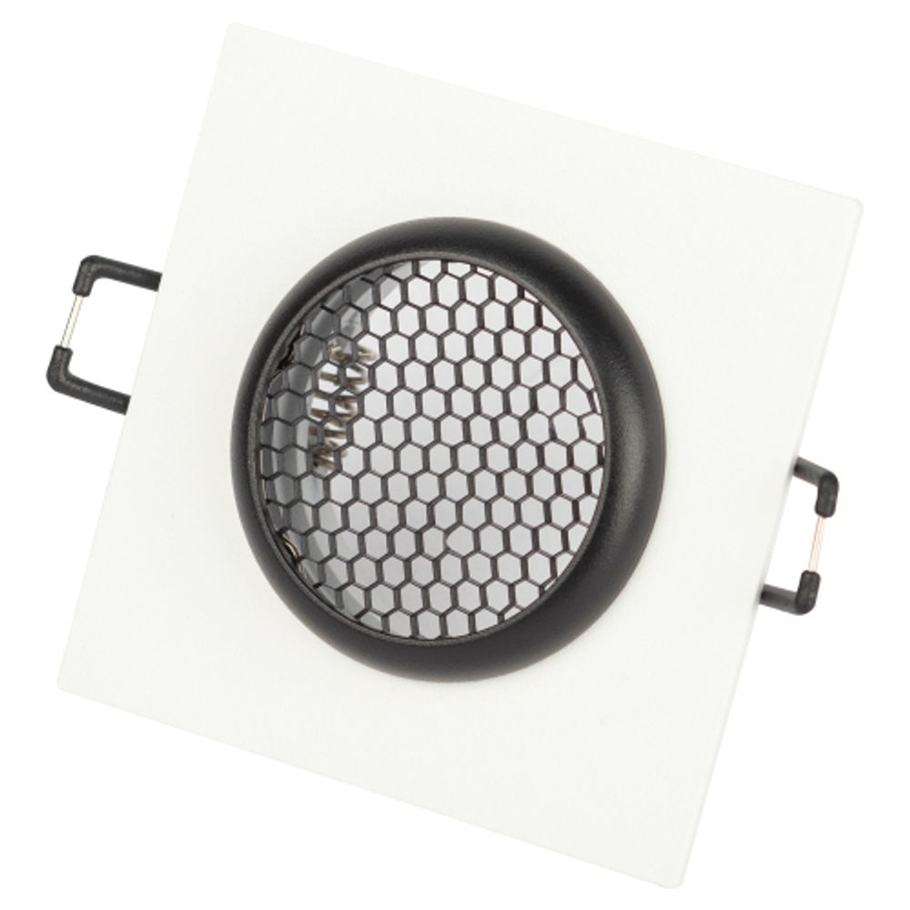 Встраиваемый светильник алюминиевый ЭРА KL110 WH/BK MR16 GU5.3 белый/черный матовый | Алюминиевые встраиваемые светильники