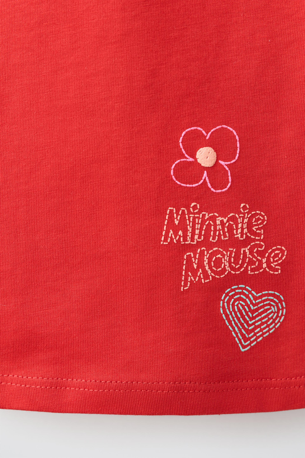 ZARA ФУТБОЛКА MINNIE MOUSE © DISNEY, КРАСНЫЙ