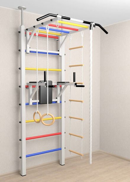 Шведская стенка Sv Sport враспор (Турник рукоход/Брусья/Канат/Kольца/Лестница)