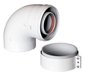 Отвод коаксиальный Baxi 90 DN Ø60/100 (KHG 71410141)