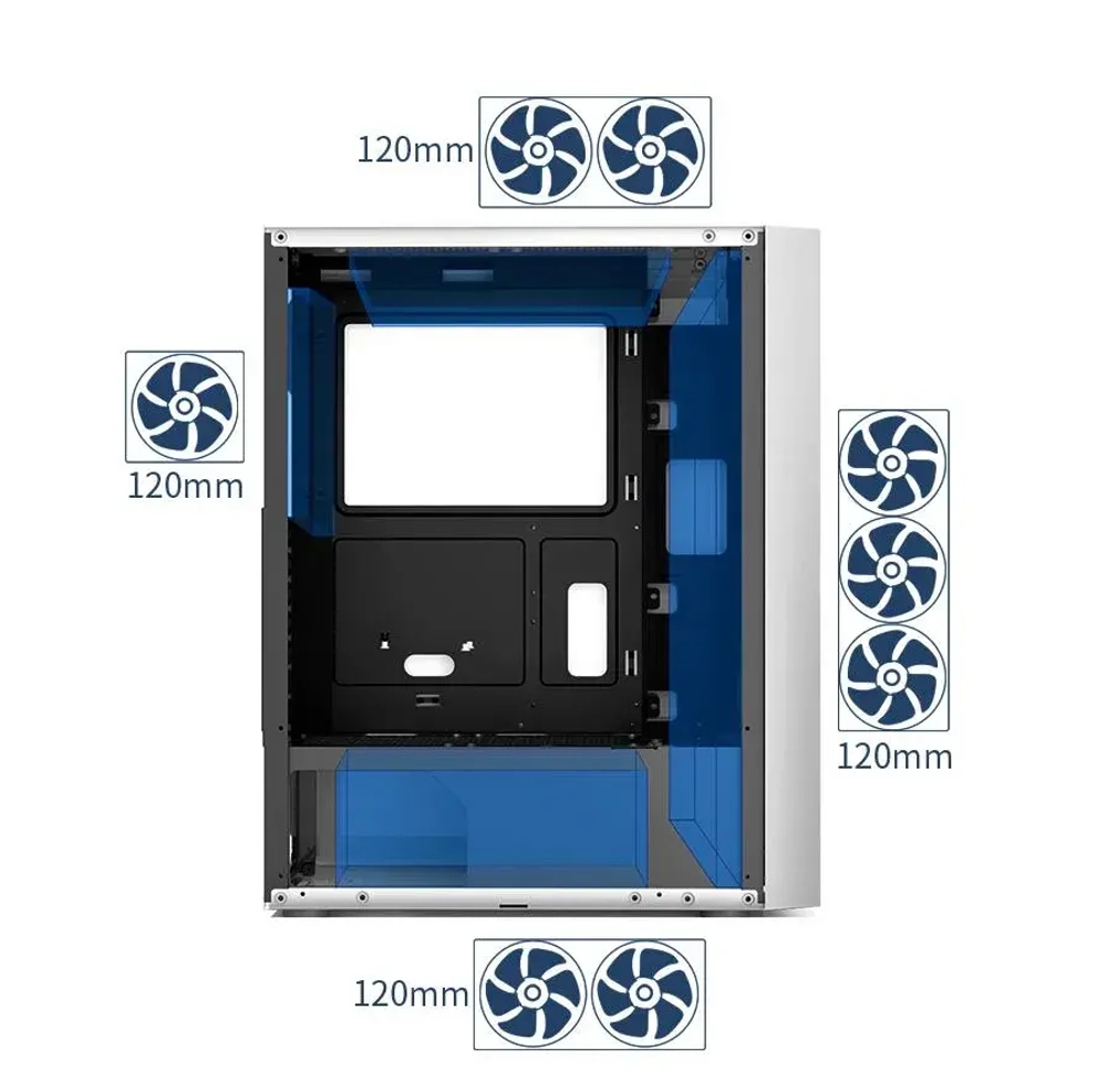 Корпус PCCooler MA100 MESH WH ATX/M-ATX/ITX USB3.0, 2xUSB2.0, 3xFAN ARGB included (3x спереди ) White