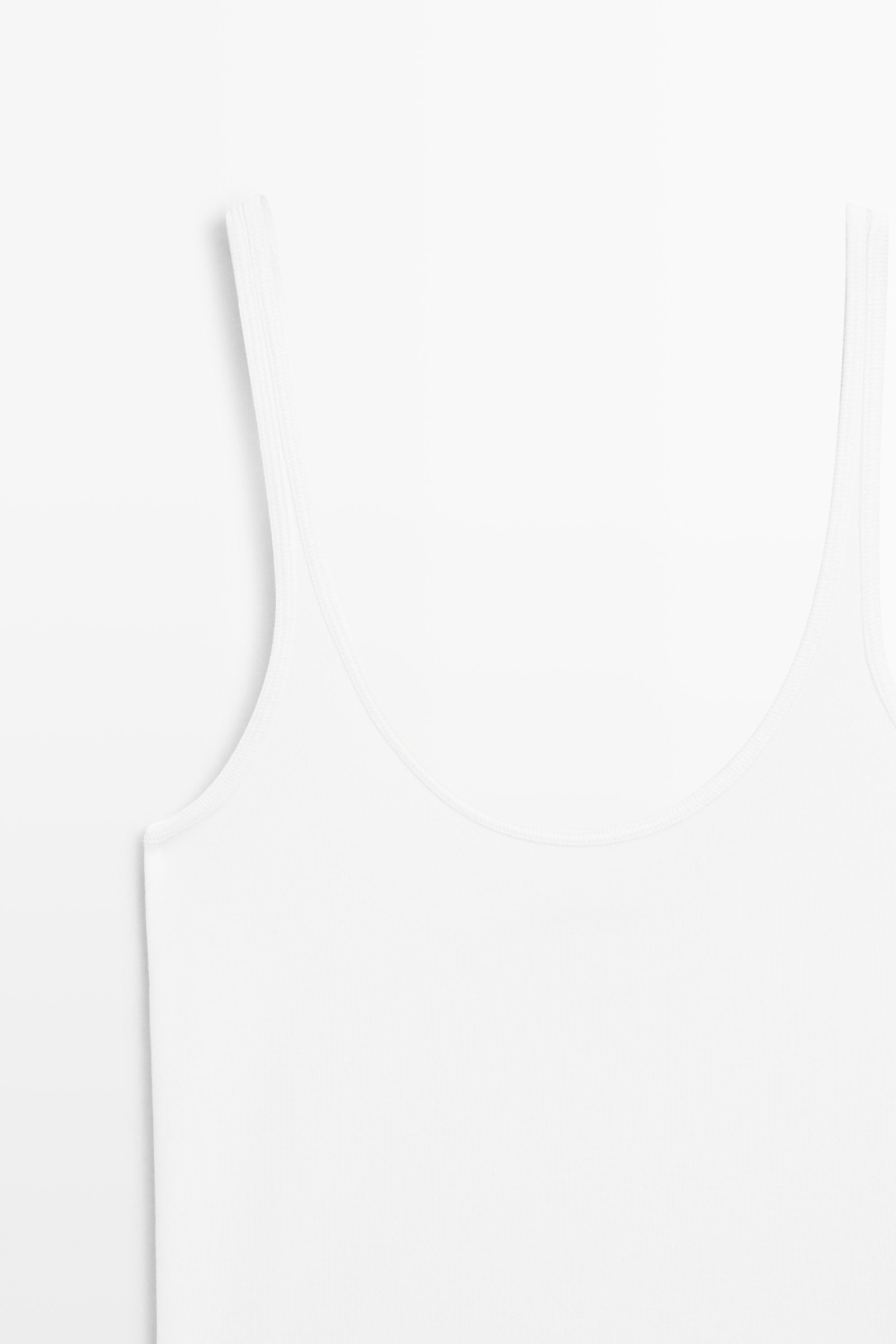 Massimo Dutti Топ на бретелях из хлопка, белый