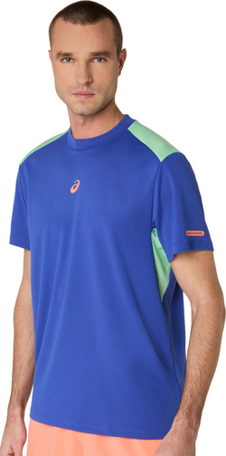 Мужская теннисная футболка Asics Padel Court Short Sleeve - dark cobalt/menthol
