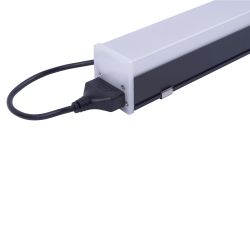 ULO-N10A-20W-6500K-L60 IP40 BLACK Светильник линейный светодиодный подвесной. Прямой. 60см. Белый свет 6500K. 2000Лм. Алюминий. Цвет черный. TM Uniel