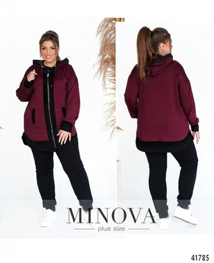 Костюм 17-228-черный-марсала Minova Фото 1