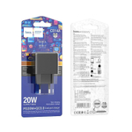 Сетевой адаптер питания HOCO CS14A PD 20W + QC 3.0 (черный)