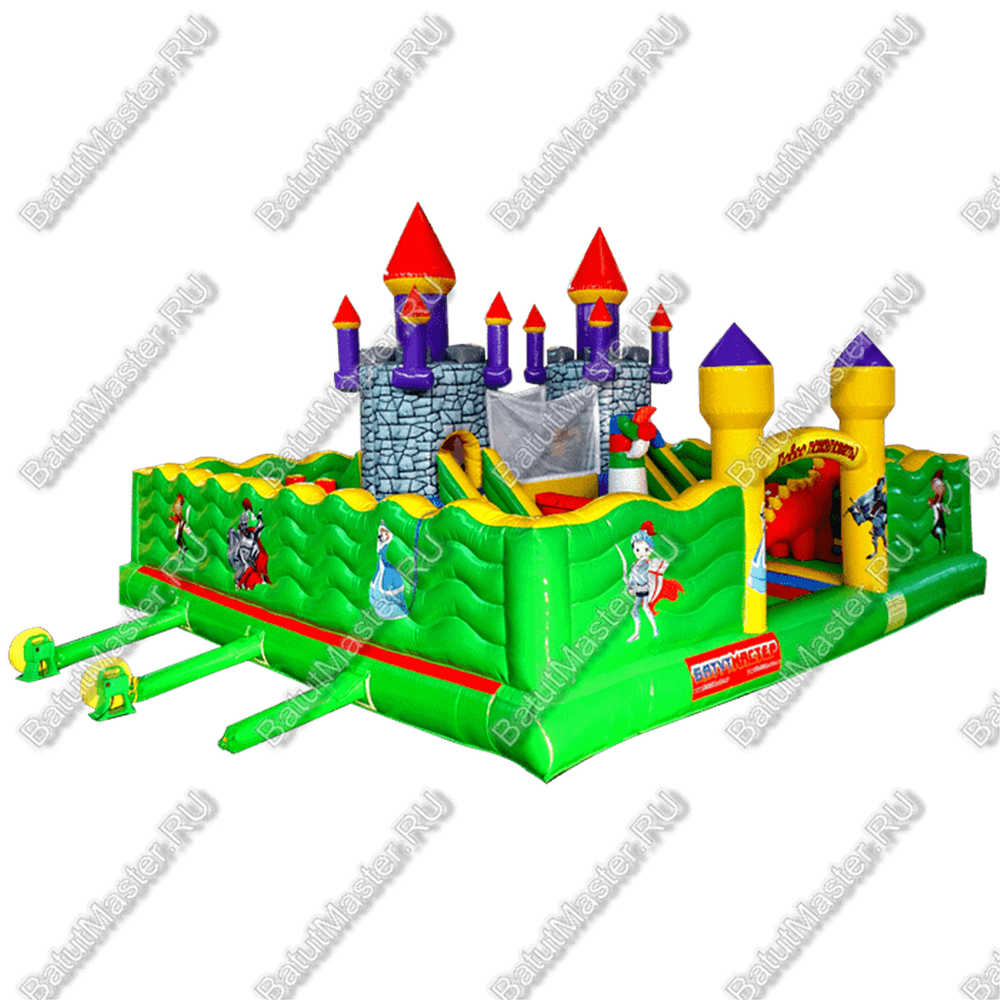 Большой надувной батут "Средневековье" 8*8*5 м