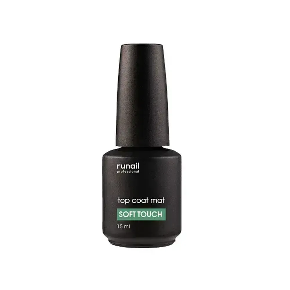 Матовый топ Top Coat Soft Touch (без липкого слоя), 15 мл