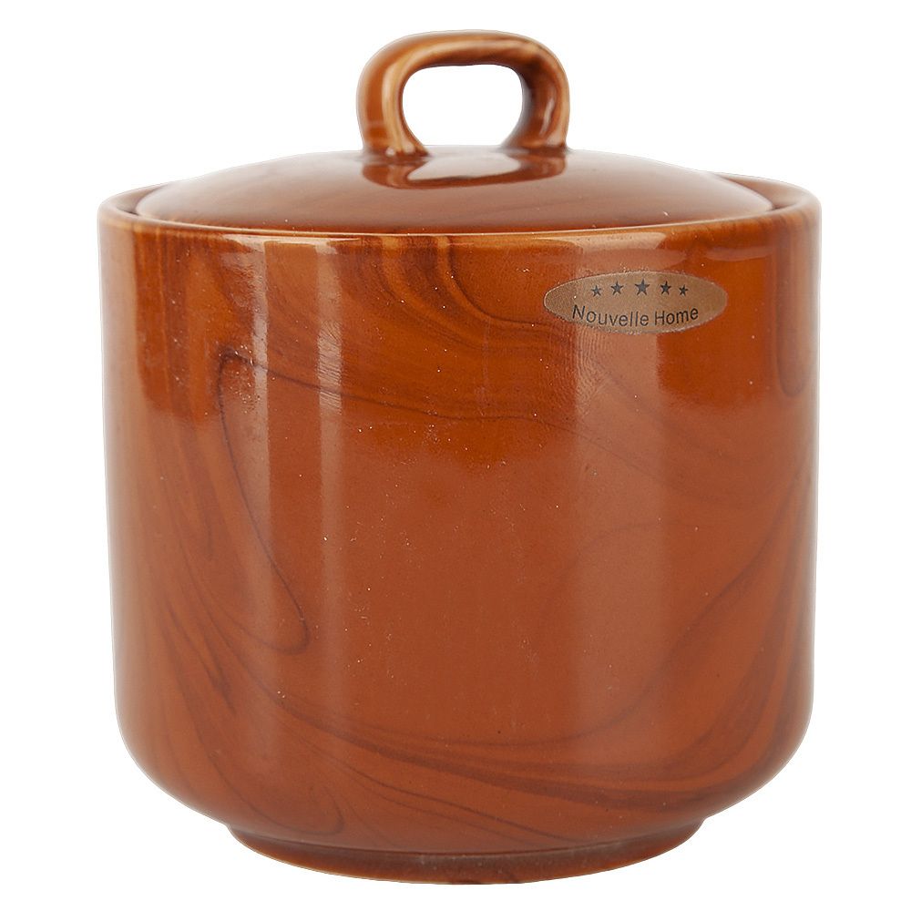 Сахарница "Wooden Grain" v=330мл (фарфор) (индивидуальная упаковка)