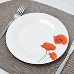 Тарелка мелкая 20,5см Маков цвет (эконом) (71265)