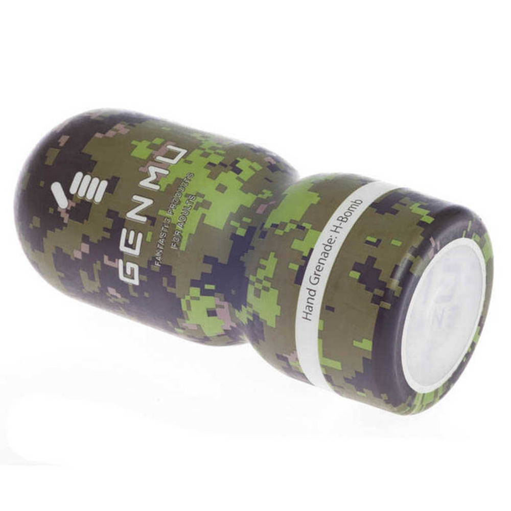 Мастурбатор из силиконового геля Genmu Weapon H-Bomb, зеленый (Цвет: Зеленый, Вкладка белая)