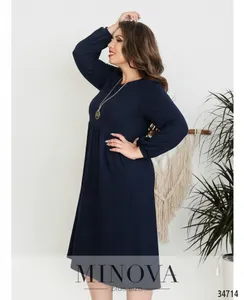 Платье 3129-ВБ-темно-синий Minova