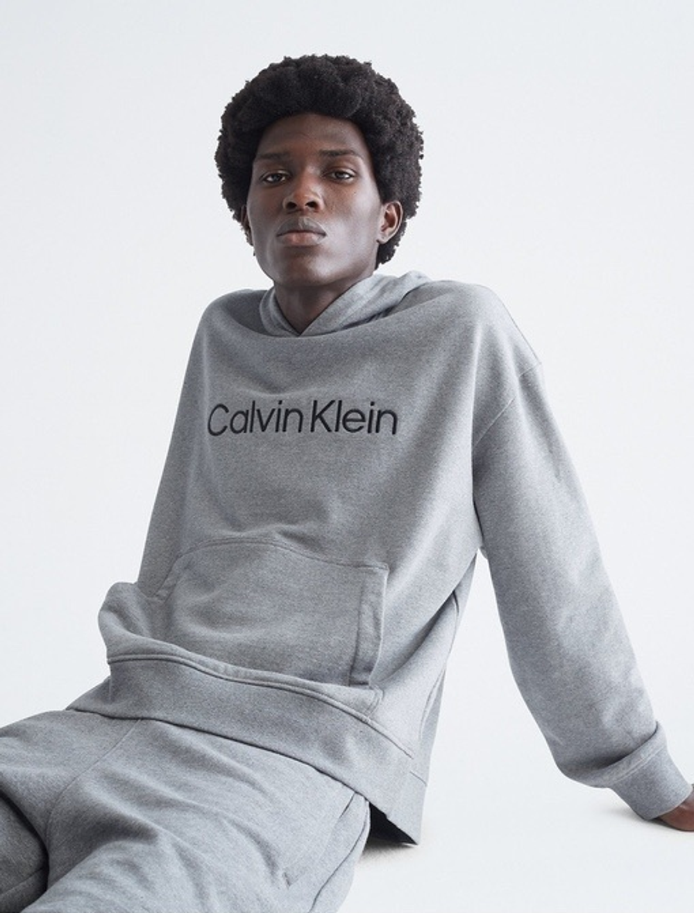 Худи Calvin Klein Relaxed Fit Standard Logo Medium Grey Heather