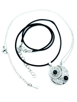 Парные кулоны Солнце и Луна полумесяц на тонкой цепочке