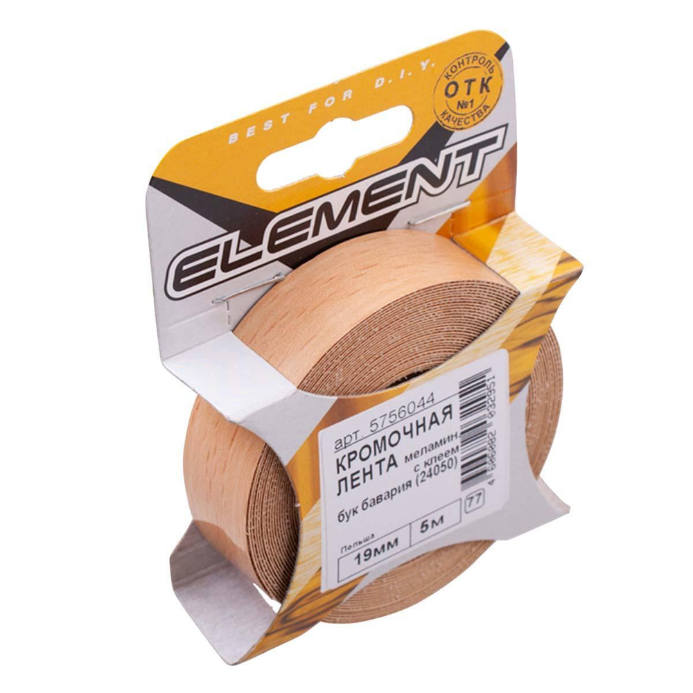 ЛЕНТА КРОМОЧНАЯ ELEMENT 19ММ БУК БАВАРИЯ (24050) 5М 135360