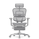 Кресло FALTO Ergohuman Luxury 2 с подножкой ( серый каркас /сетка светлаяT-168-B2 Natural)