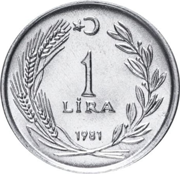 1 лира 1981 Турция