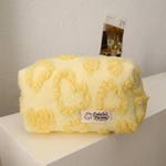 Пушистая косметичка «Леопардовый принт» с объемным тиснением