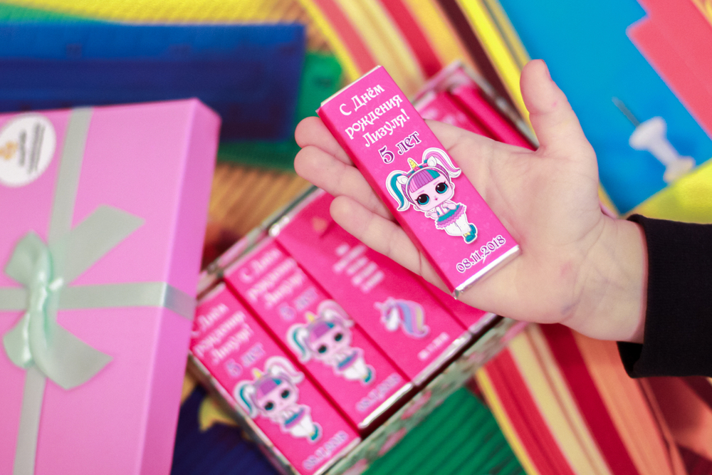 Шоколадные комплименты гостям на детский день рождения