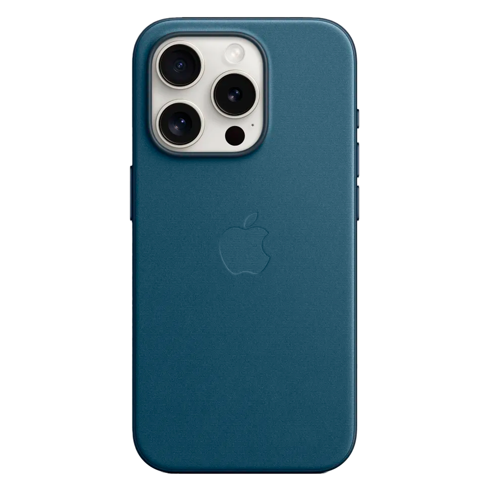 Тканевый чехол с поддержкой MagSafe Apple FineWoven Case для iPhone 15 Pro, Pacific Blue (Тихоокеанский синий)