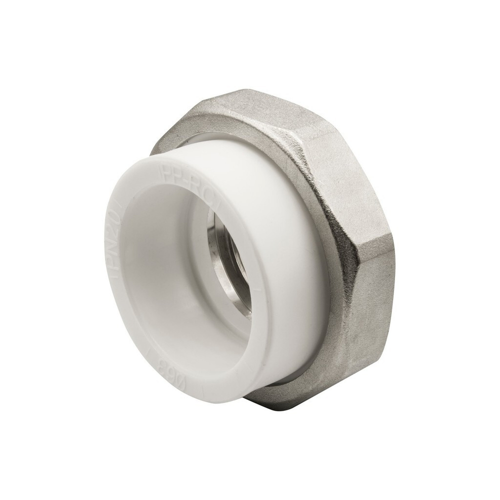 Муфта комб. разъемная, вн 63х2" EVER® plast  БЕЛЫЙ (Россия)