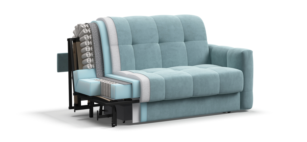 Диван Босс Слип 160 Велюр Монолит Циан (снято с производства)