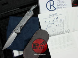 SPD X Chris Reeve Sebenza 31 Large Blue Wave - рук. титан, шайбы бронза, дэтенд керамика