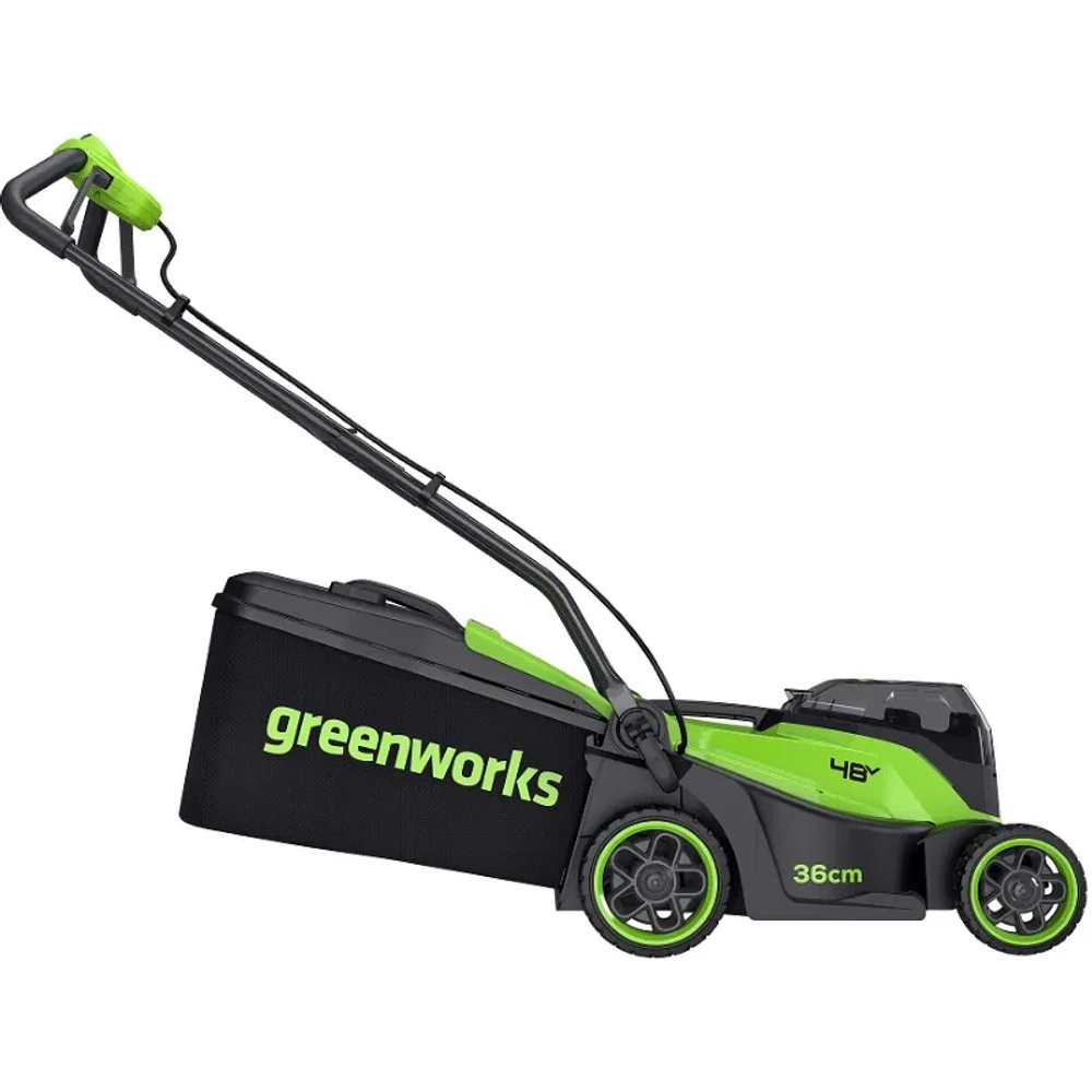 Аккумуляторная газонокосилка Greenworks GD24X2LM361 24В (2 x 4 Ач, ЗУ) нож 36 см, 2520707UD