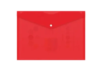 Папка на кнопке A-4 180мк "Б" проз. красная PK803