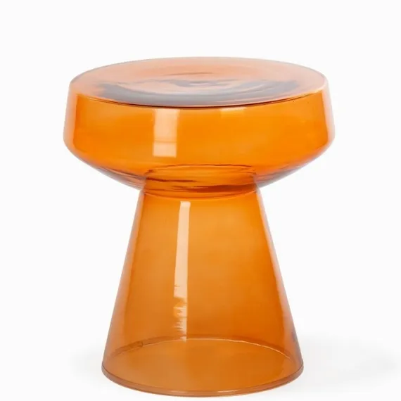 Кофейный столик Prosper Ø39х43 см, прозрачное оранжевое стекло