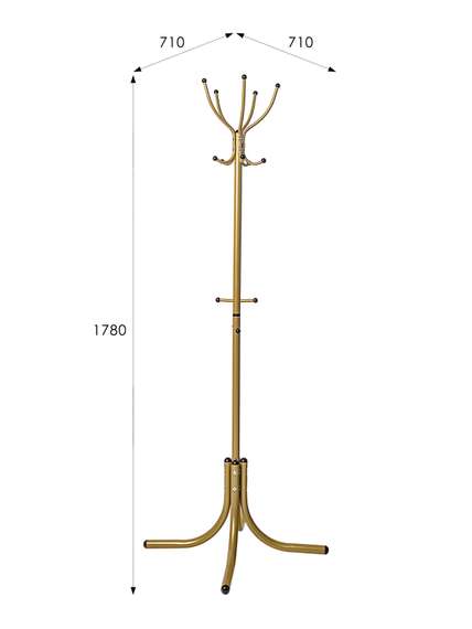 Вешалка напольная М 10 золото