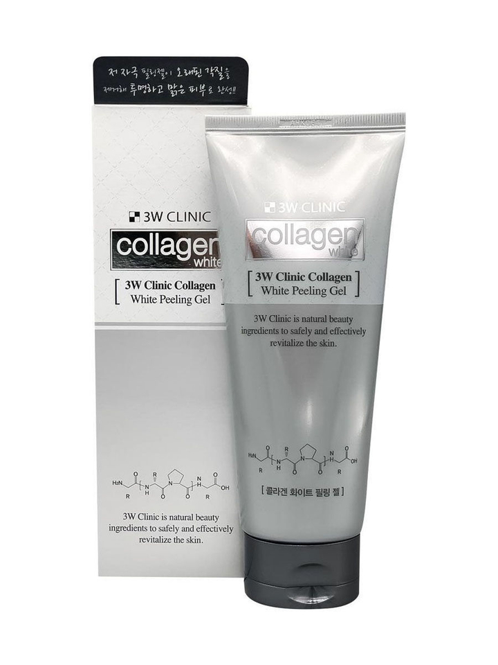 Пилинг-скатка для лица 3W Clinic Collagen Whitening Peeling осветляющий Gel 180 мл