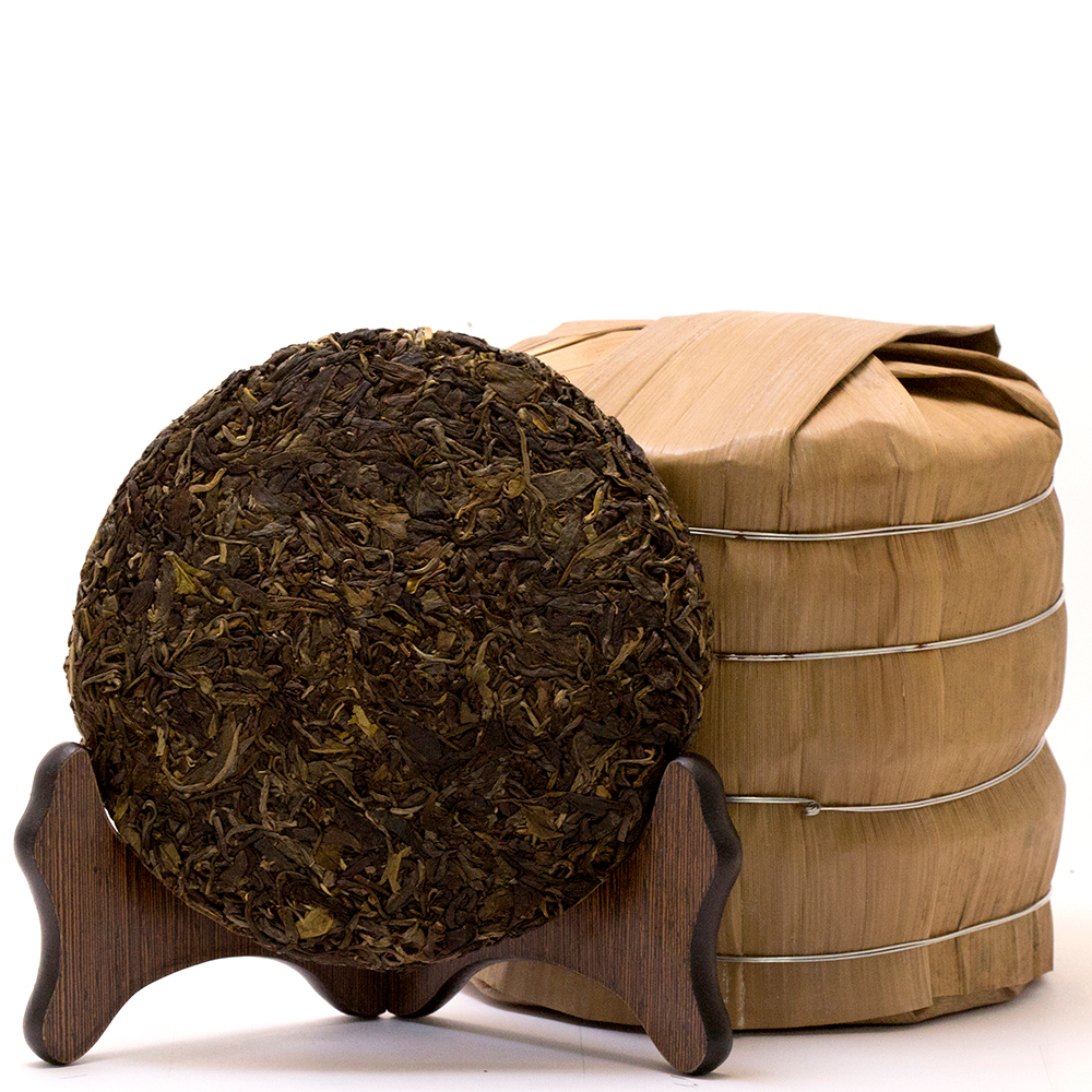 0606к Чай прессованный зеленый Пуэр Шэн "Саньта, Burma Spring", мини бин 200гр