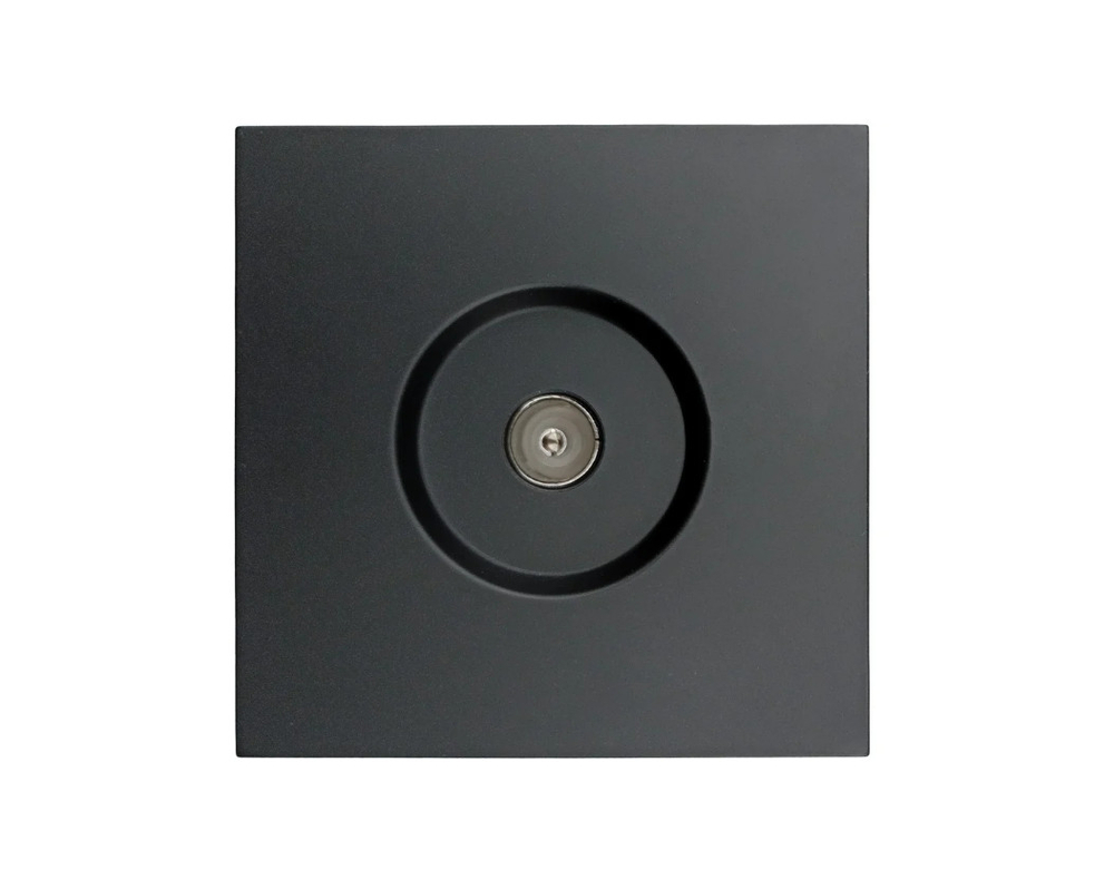 Розетка телевизионная TV оконечная LEZARD ZIMA черный бархат