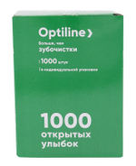 Зубочистки Optiline, бамбуковые, в индивидуальной полиэтиленовой упаковке, 1000 штук