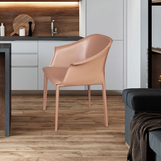 Стул с подлокотниками GIO кожа цвет хаки-тауп