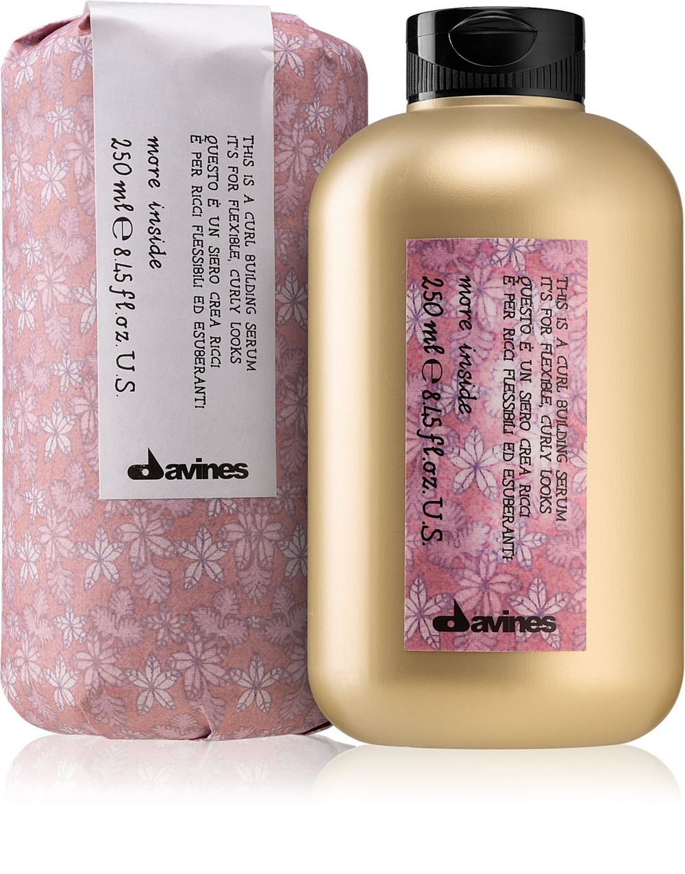 Davines More Inside Curl Building Serum - сыворотка для кудрявых волос, придающая локонам эластичность /   250  ml  / GTIN 8004608237488