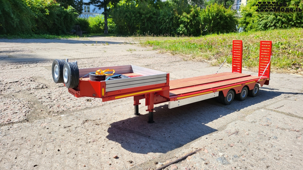 Semi-railer 3-axle lowboy trailer 1/14 scale