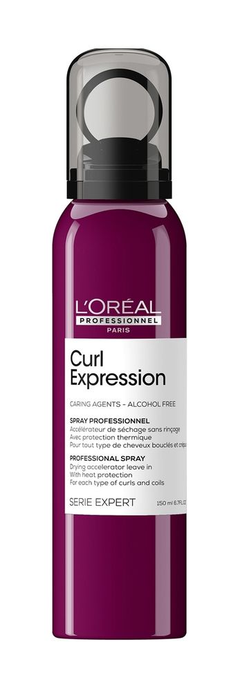 L&#39;Oreal Curl Expression / Спрей Для Ускорения Сушки С Термозащитой Для Всех Типов Кудрявых Волос