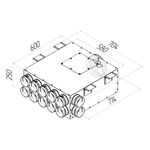 Присоединительная коробка KV 200/90×12 на 12 выходов