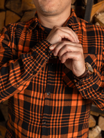 Сорочка Варгградъ мужская чёрно-оранжевая клетка