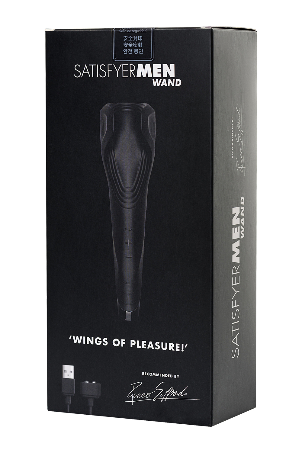 Мастурбатор нереалистичный Satisfyer Men Wand , силикон, чёрный, 20 см.