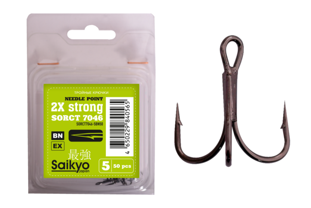 Крючки Saikyo тройн.7046 BN 2X №  5 (50шт)
